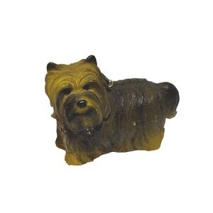 Yorkshire Terrier Dog Christmas Ornament Holiday Yorkie Dog Mini Resin Figurine